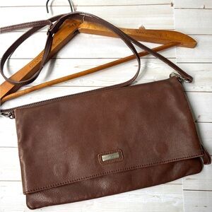 Mashad Leather clutch/crossbody bag